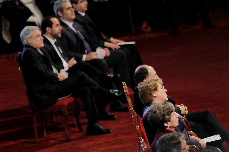 Sin entregar declaraciones Michelle Bachelet encabezó el Te Deum Evangélico