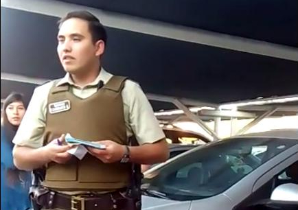Indignación desata carabinero al sacar parte injustamente a embarazada