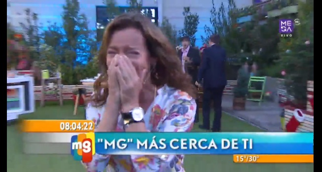 Kathy Salosny y su condoro en pantalla que desató risas en el 'Mucho Gusto'