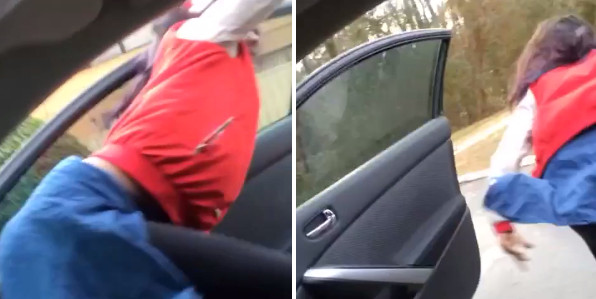 Joven se cae de un auto en movimiento mientras baila desenfrenadamente