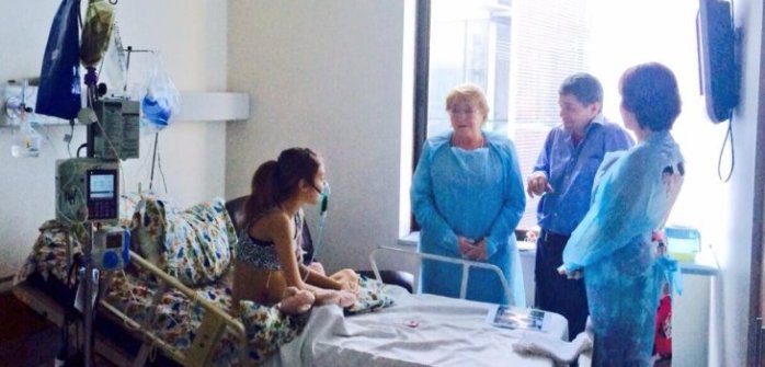 Presidenta Bachelet se reunió con Valentina, la joven con fibrosis quística