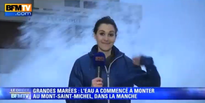 El tragicómico chascarro de bella 'mujer del tiempo' mientras informaba en Francia