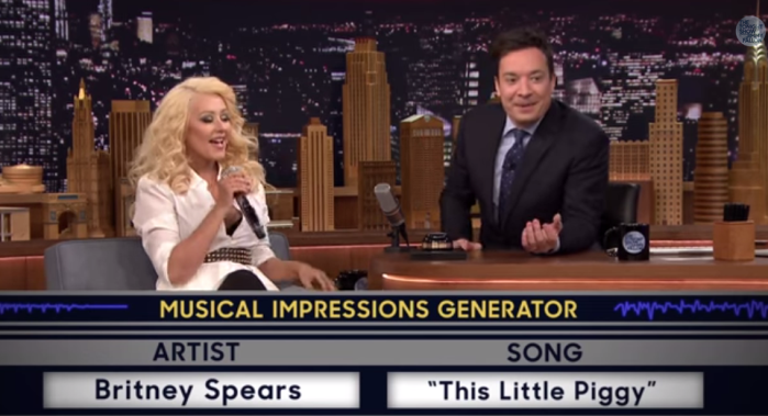 Impresionante: Christina Aguilera sorprendió imitando a su rival pop