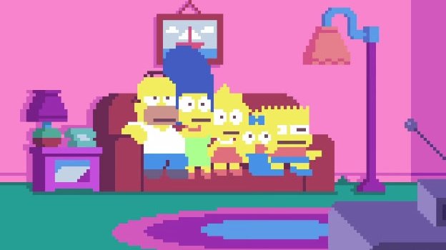 ¡Notable!: Crean intro de 'Los Simpson' en versión 'pixel art'