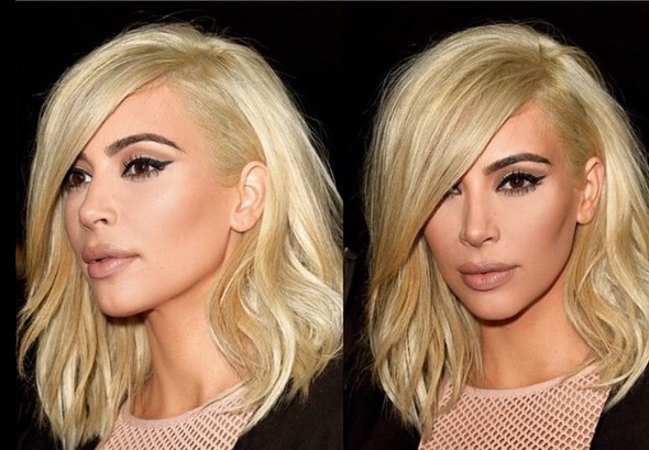 Con infartante escote Kim Kardashian anunció su “regreso a las raíces”