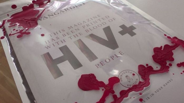 Revista masculina lanza edición impresa con sangre de personas VIH positivo