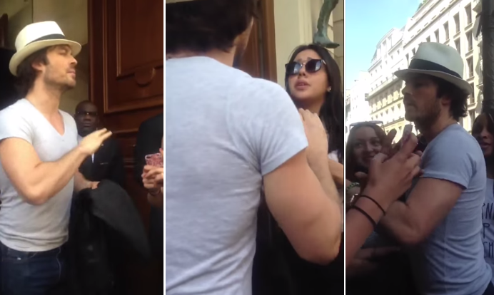 Ian Somerhalder deja llorando a fanática tras negarle un inocente pedido