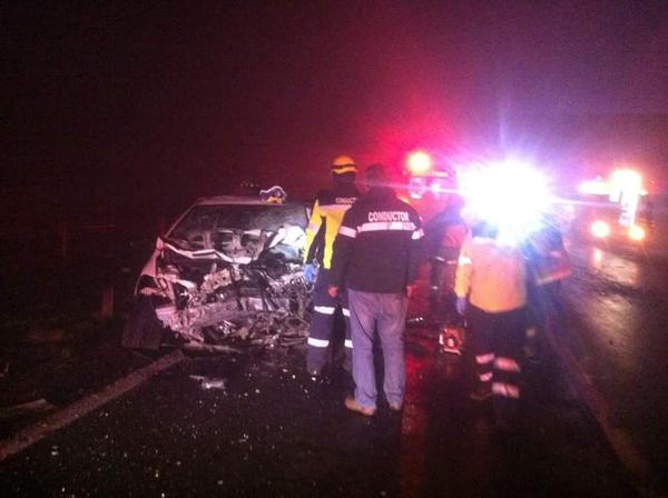 Tres muertos y dos heridos graves deja accidente en ruta 5 Sur frente a Molina