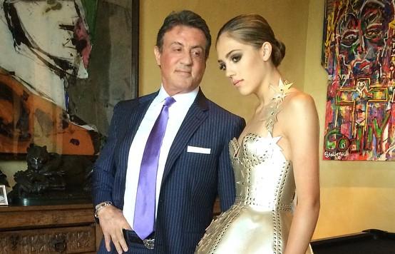 La bella hija de Sylvester Stallone que debutó como modelo: tiene 16 años