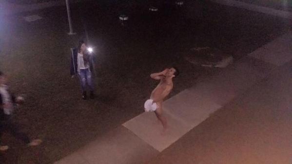 Hincha salió a la calle completamente 