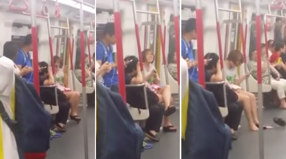 Así de loca reaccionó una mujer china al ver que su celular se descargaba