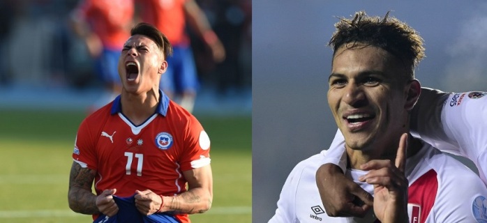 Eduardo Vargas y Paolo Guerreo, máximos goleadores de la Copa América