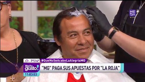 Irreconocible quedó padre de Edu Vargas tras pagar apuesta en 