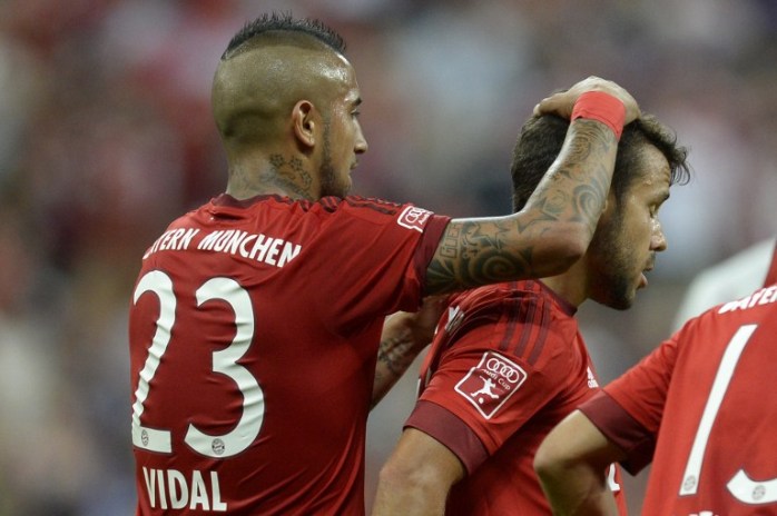 Vidal tuvo un buen debut como titular en goleada del Bayern Munich sobre el Milán