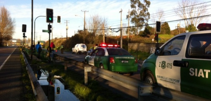 Joven murió tras ser impactado por un auto que transitaba en la ruta Concepción-Penco