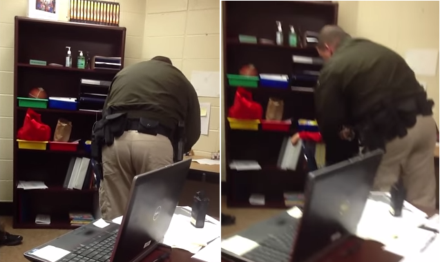 El exagerado castigo de un policía a niño que se portó mal en la escuela