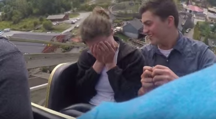 La adrenalínica propuesta de matrimonio con la que fue sorprendida joven norteamericana