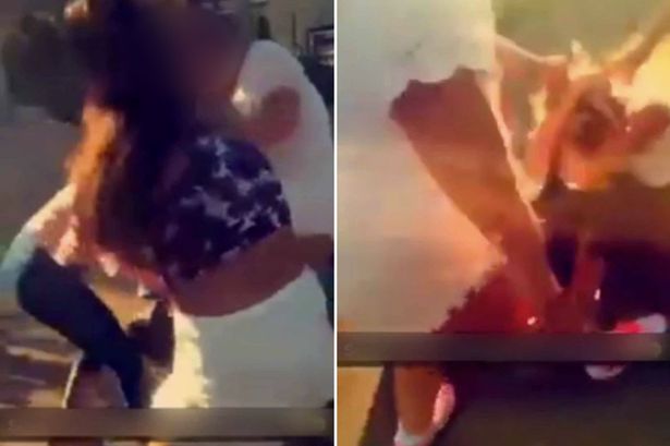 Jóvenes golpean y queman extensiones de una niña: Su madre compartió el video en Facebook