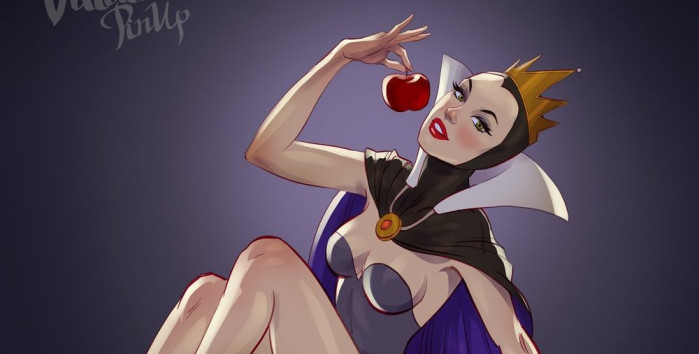 Artista convierte a las villanas Disney en sensuales ilustraciones pin-up