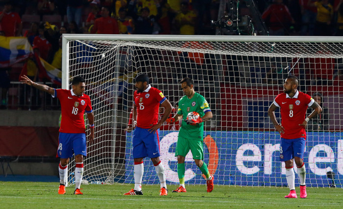 Chile y Colombia empatan 1-1 por clasificatoria al Mundial de Rusia-2018