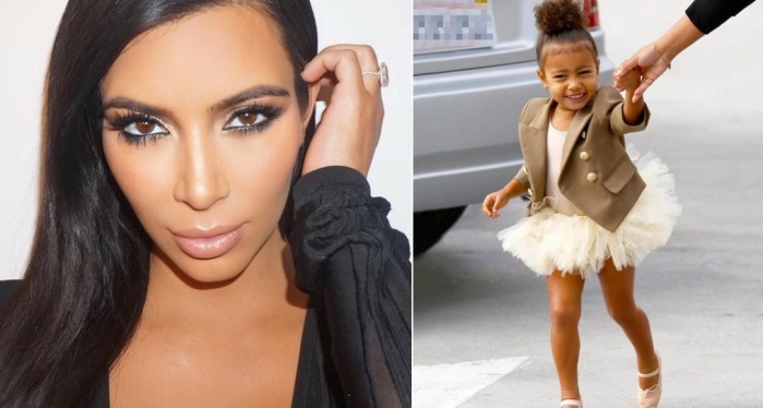 La tierna imagen de Kim Kardashian haciéndose el mismo peinado que su hija