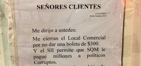 SII cerró negocio por no dar boleta por 300 pesos: Su reclamo se hizo viral