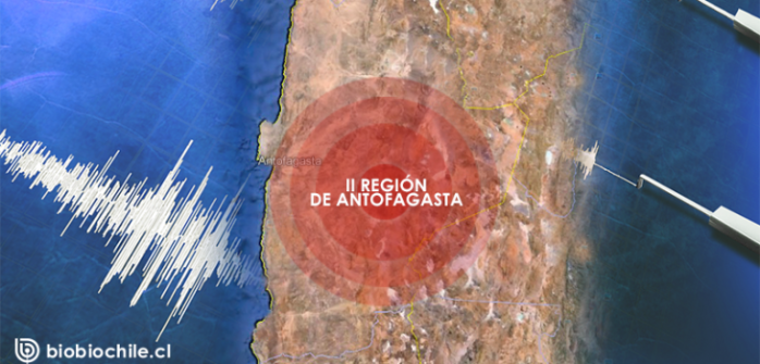 Fuerte sismo se percibe en las regiones de Tarapacá y Antofagasta