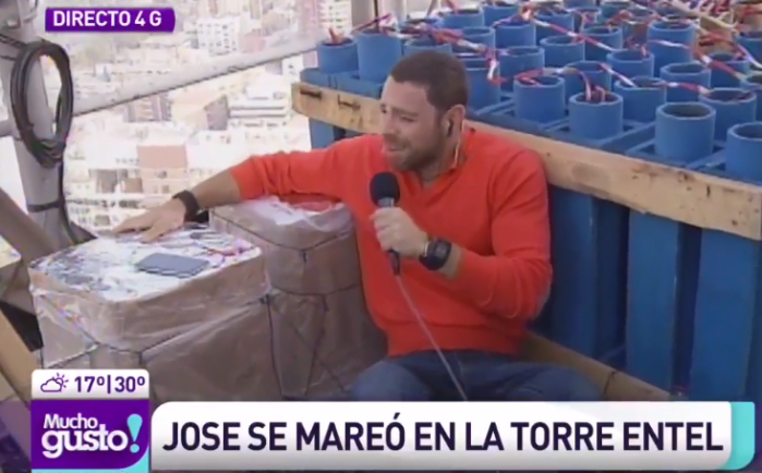 El divertido chascarro de José Antonio Neme desde lo alto de la Torre Entel