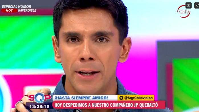 Juan Pablo Queraltó no pudo evitar el llanto en su despedida de CHV tras más de 10 años