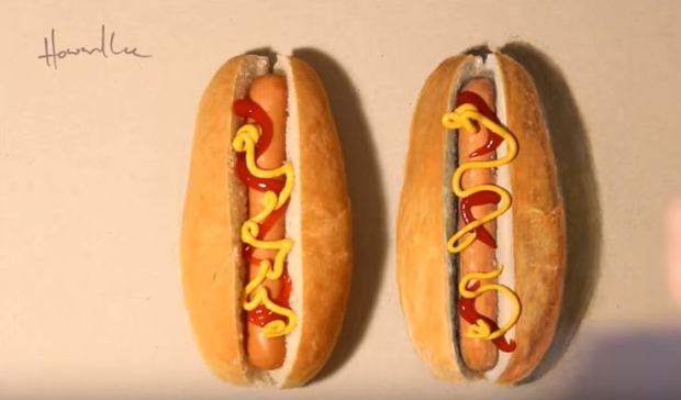 ¿Puedes adivinar cuál de estos completos es real y cuál es un dibujo?