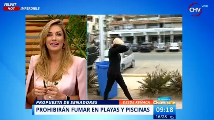 Raquel Argandoña corre despavorida tras ser sorprendida trotando en Reñaca