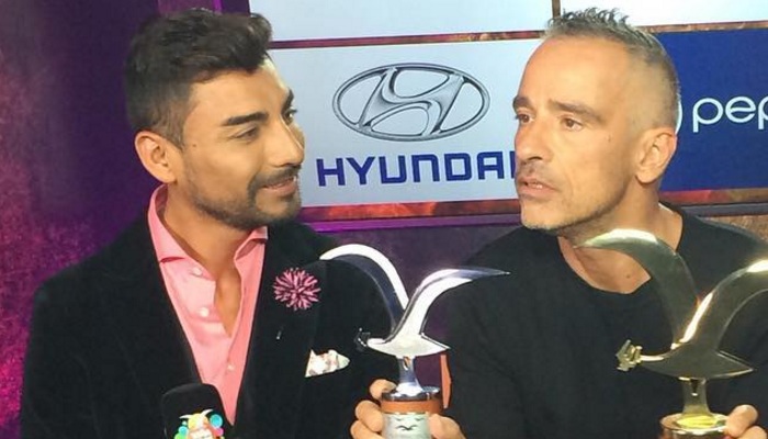 Coqueta interacción de Andrés Caniulef con Eros Ramazzotti encendió comentarios