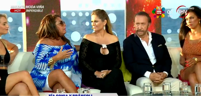 Tía Sonia y Luciano Bráncoli vivieron momento de tensión en Fiebre de Viña de CHV