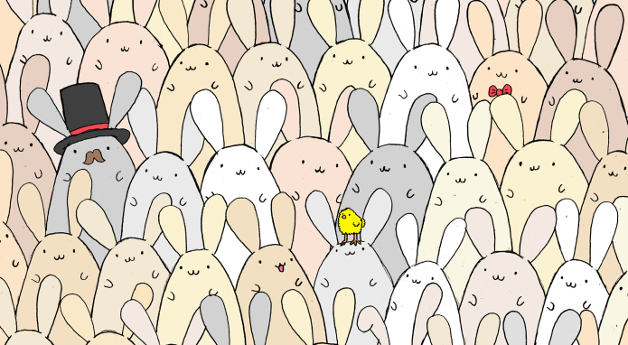¡Nuevo desafío! ¿Te atreves a encontrar el huevo de pascua perdido entre los conejitos?