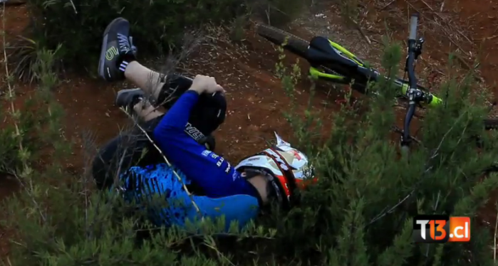 El feroz porrazo que se dio Polo Ramírez haciendo descenso en Valparaíso