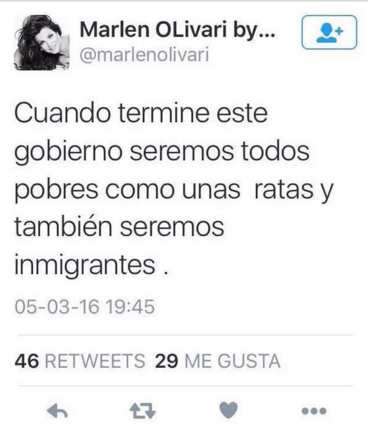 Marlen Olivari | Twitter