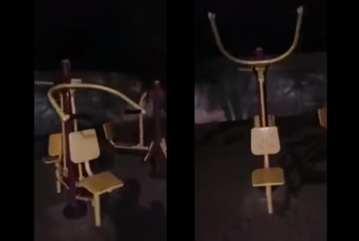 Furor en la web provoca 'fantasma deportista' que se ejercita en parque temático de Pica