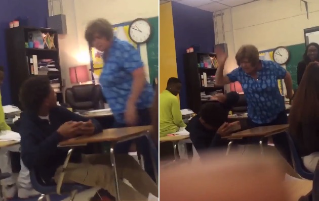 Profesora es arrestada luego de ser captada golpeando repetidamente a un alumno