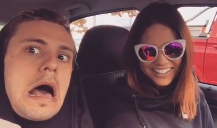 Camila y Joaquín recibieron críticas por publicar video en auto sin cinturón de seguridad