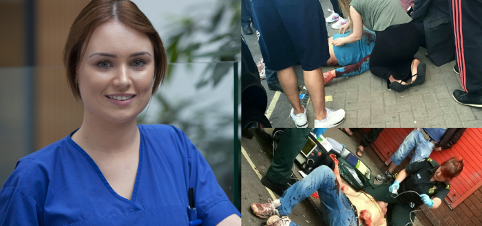 Enfermera sigue su vocación y en día libre salva la vida de hombre apuñalado en la calle