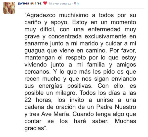 Twitter | Javiera Suárez