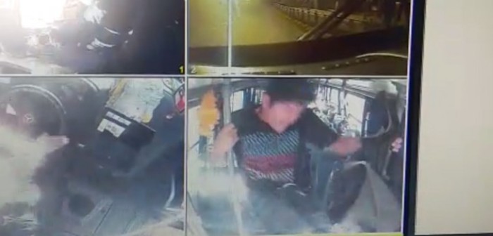 Captan violenta agresión a conductor de bus en Talcahuano: quedó internado