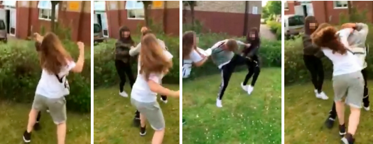 Dos colegialas le dieron brutal paliza a un niño que intentó proteger a su amigo autista