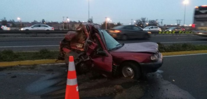 Colisión múltiple en Autopista del Sol no dejó lesionados
