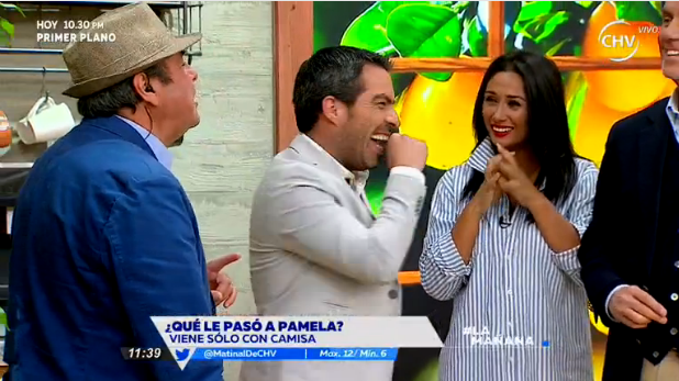 Lo pillaron: Foto muestra a Inspector Vallejo mirando pícaramente a Pamela Díaz