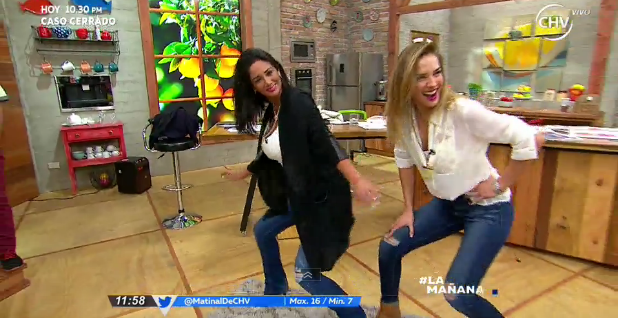El jugado twerking de Pamela Díaz y Carolina de Moras en La Mañana de CHV