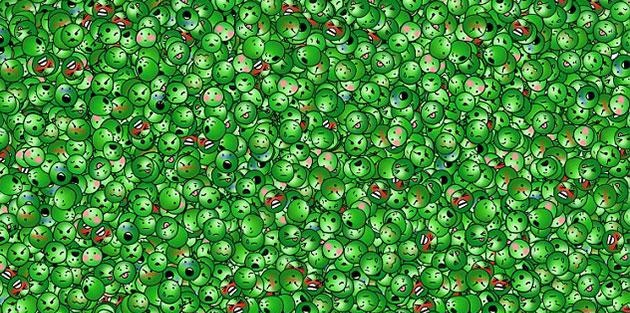 ¿Puedes encontrar a la arvejita que se ríe en este dibujo?