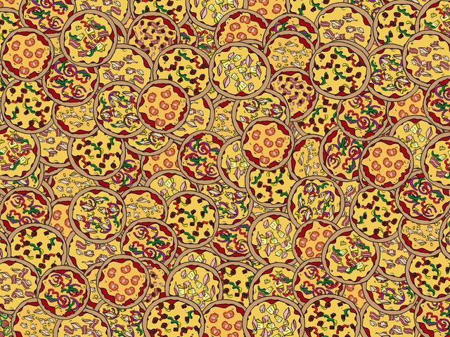 Si puedes ver la pizza de pepperoni y ají verde tu visión es simplemente grandiosa