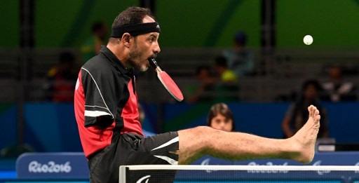 Ibrahim Hamadtou, la ‘sensación’ de Río 2016: juega tenis de mesa con su boca