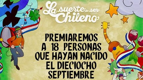 Conoce a los primeros cinco ganadores de 'La suerte de ser chileno' en Fiestas Patrias